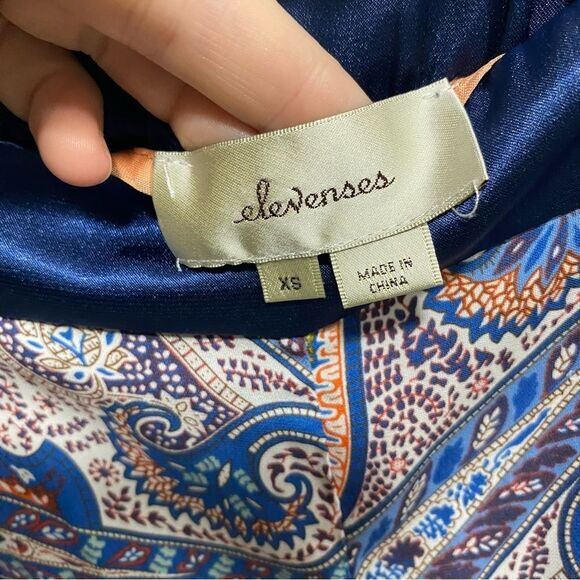 Elevenses Anthropologie Blue Paisley Wide-Leg‎ Palazzo Pants Size XS - Picture 2 of 15